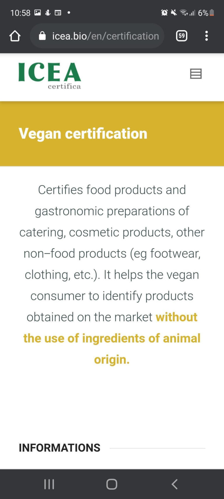 Vegan certificaat ICEA truffel
