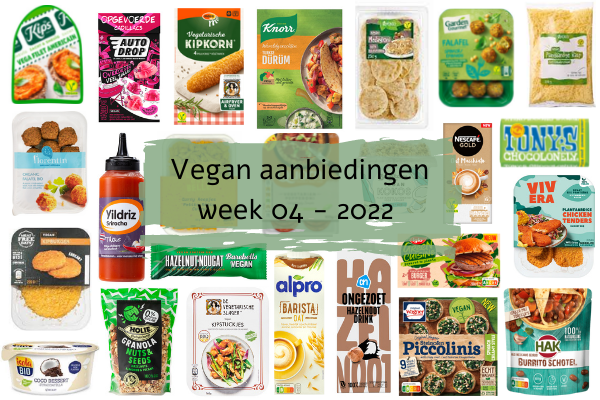 Vegan aanbiedingen week 04 - 2022