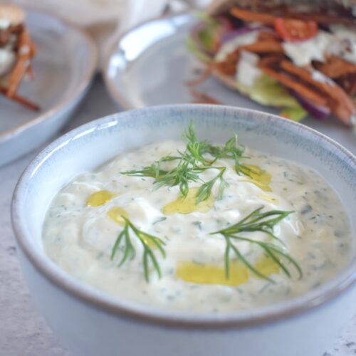 Vegan zelfgemaakte tzatziki