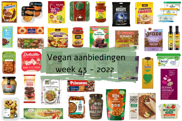 Vegan aanbiedingen week 43 - 2022