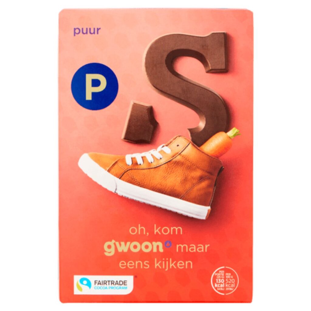 G'woon Chocoladeletter puur