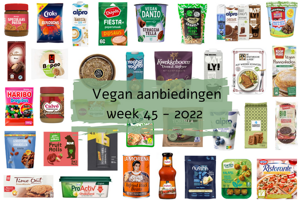 Vegan aanbiedingen week 45 - 2022