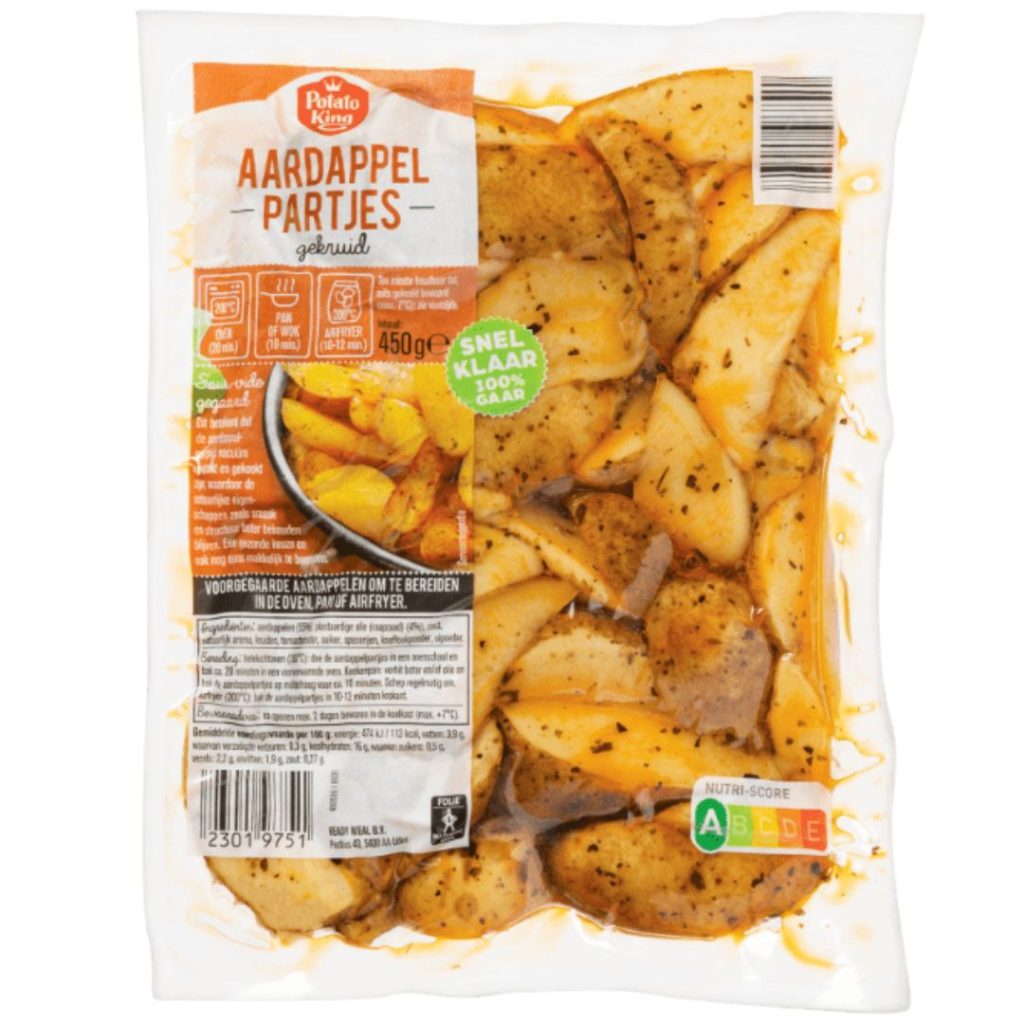 Aldi Potato King Gekruide aardappelpartjes 450 gram