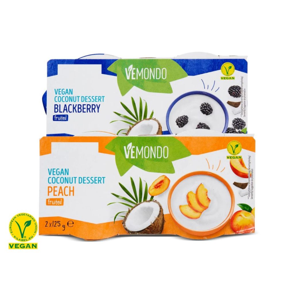 Lidl Vegan kokosdessert met fruit