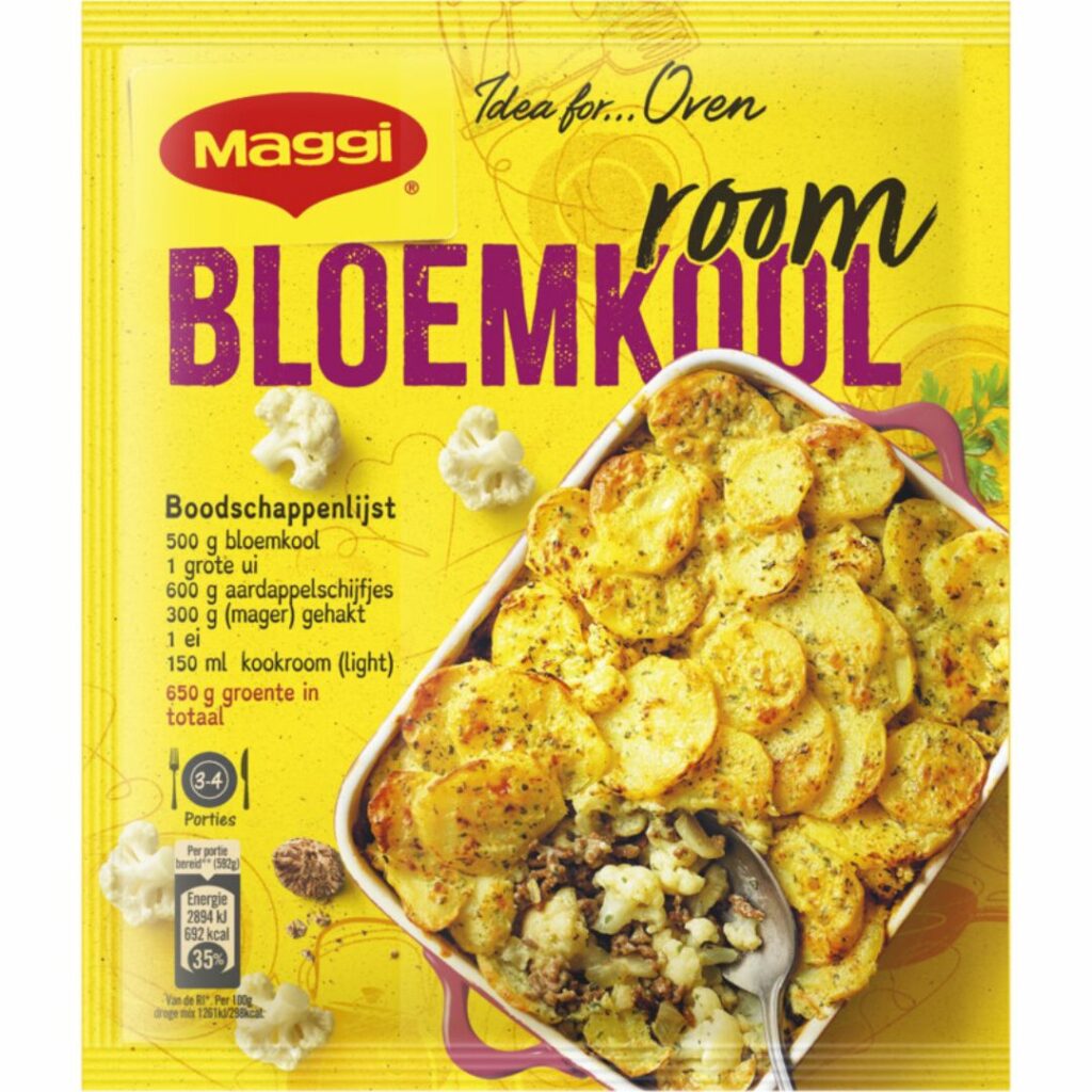 Maggi ovenschotel bloemkool room