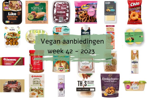 Vegan aanbiedingen week 42 - 2023