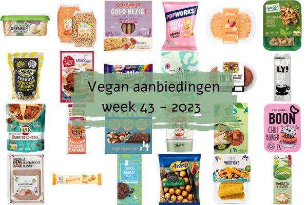 Vegan aanbiedingen week 43 - 2023