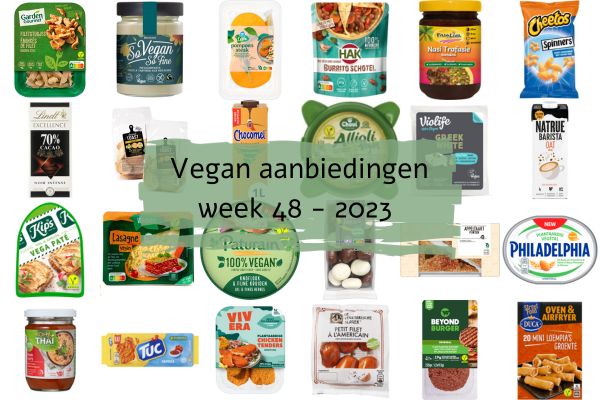 Vegan Aanbiedingen Week 48 -2023 - Bonusvegan