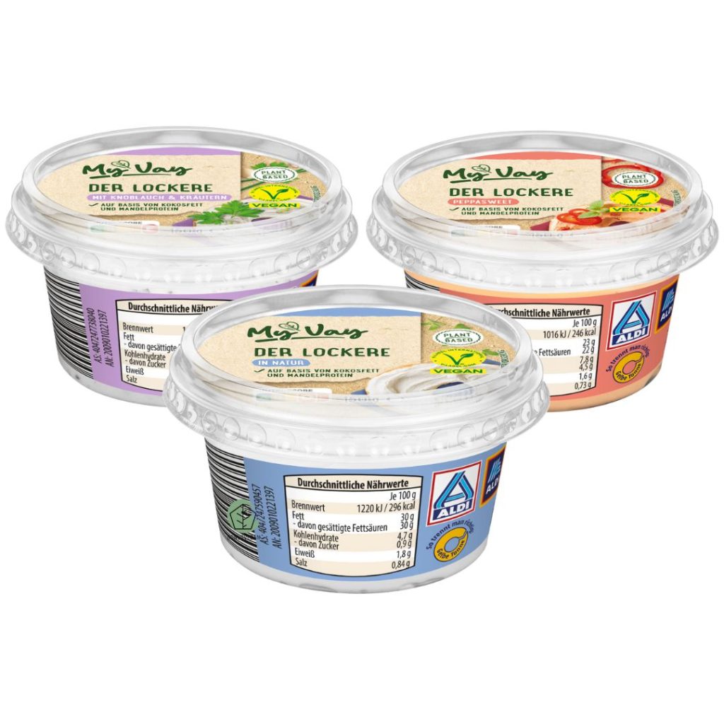 Aldi My Vay Plantaardig alternatief voor roomkaas vegan