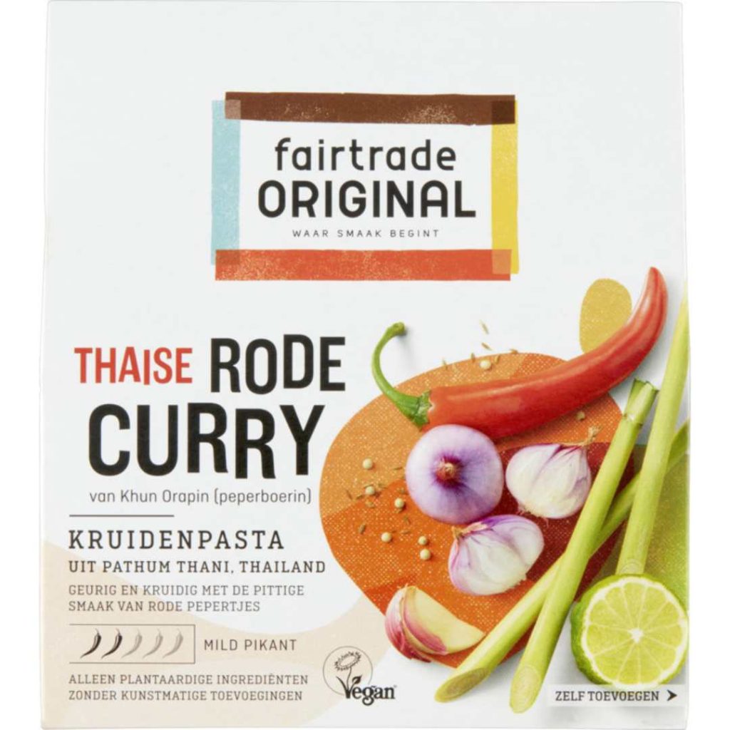 Fairtrade Kruidenpasta rode curry vegan