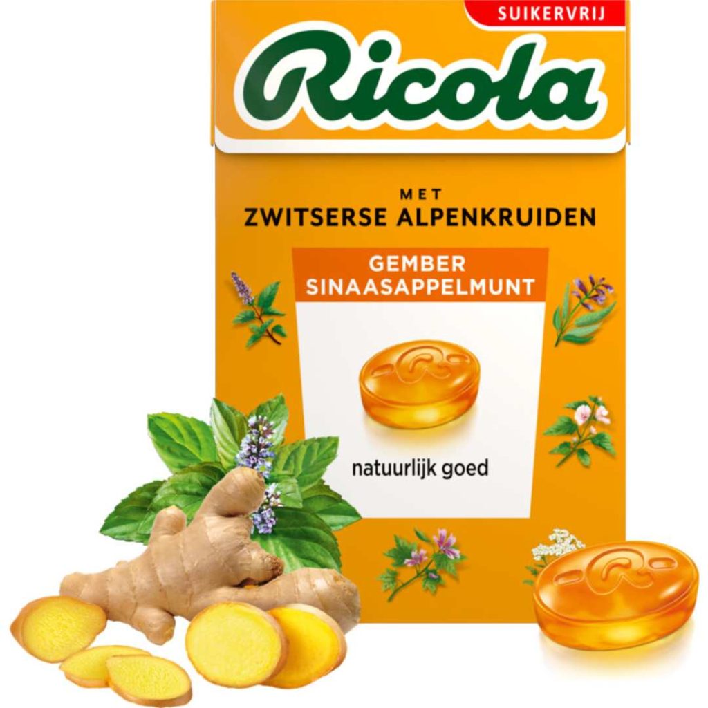 Ricola Gember en sinaasappel