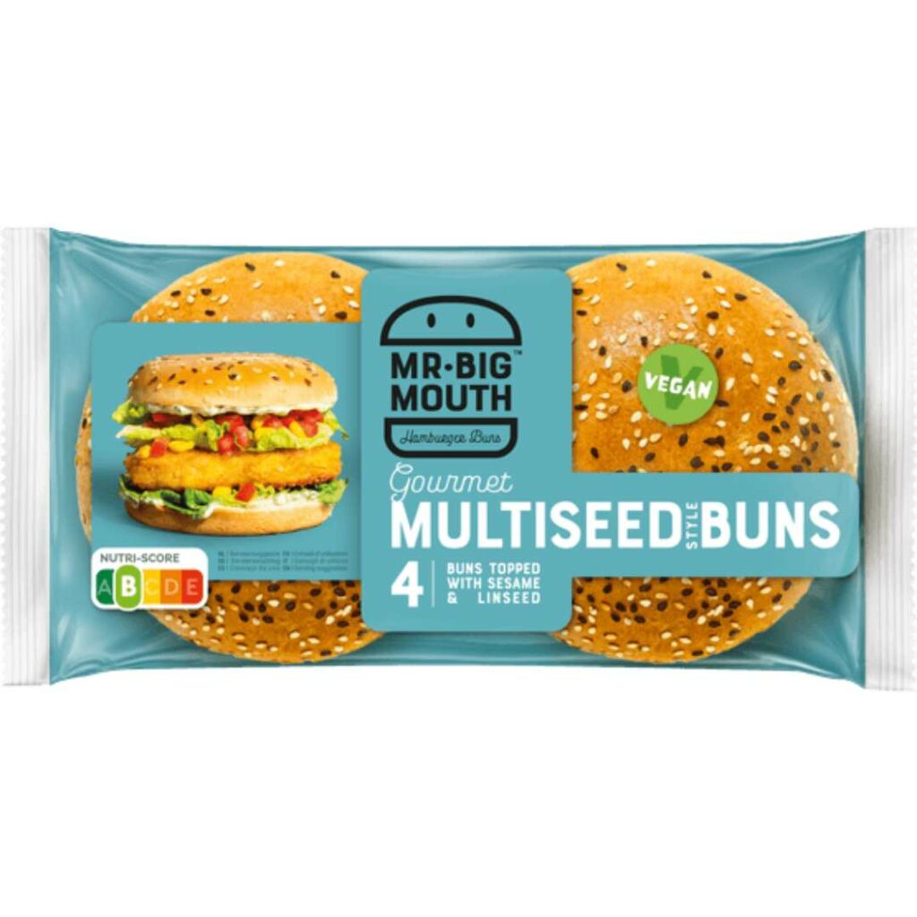 MR BIG MOUTH Hamburger bun multiseeds 4 st