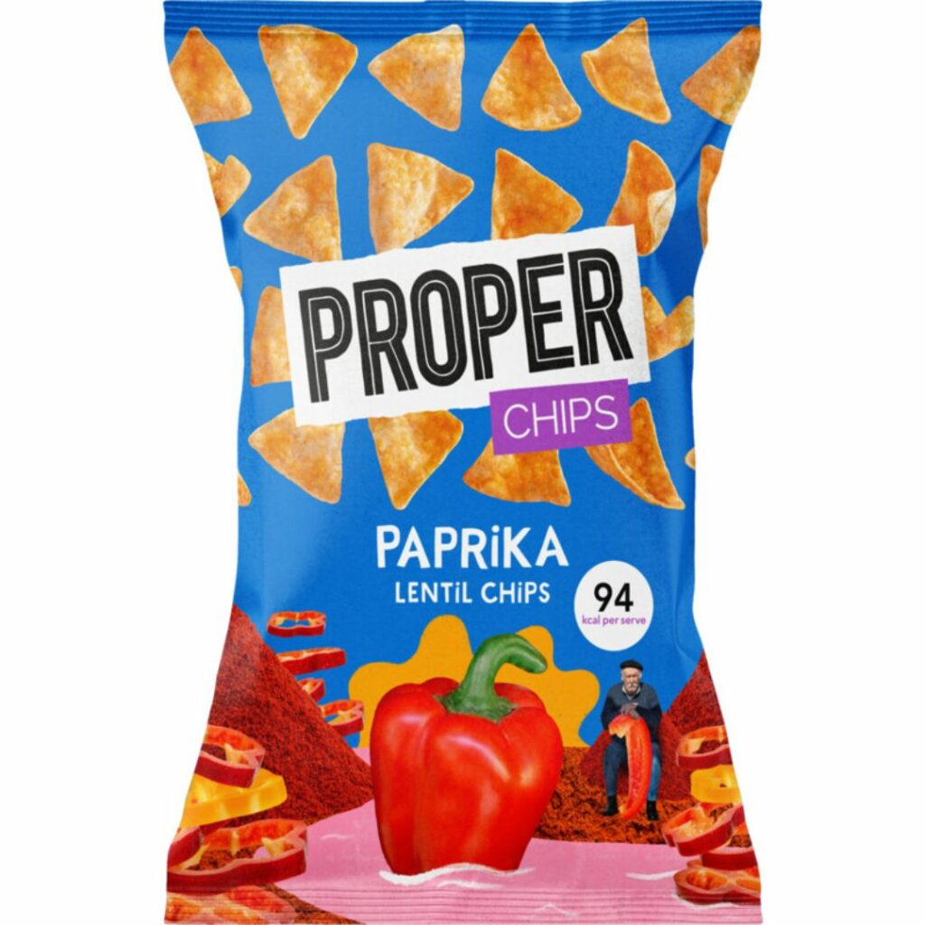 Proper paprika lentil chips