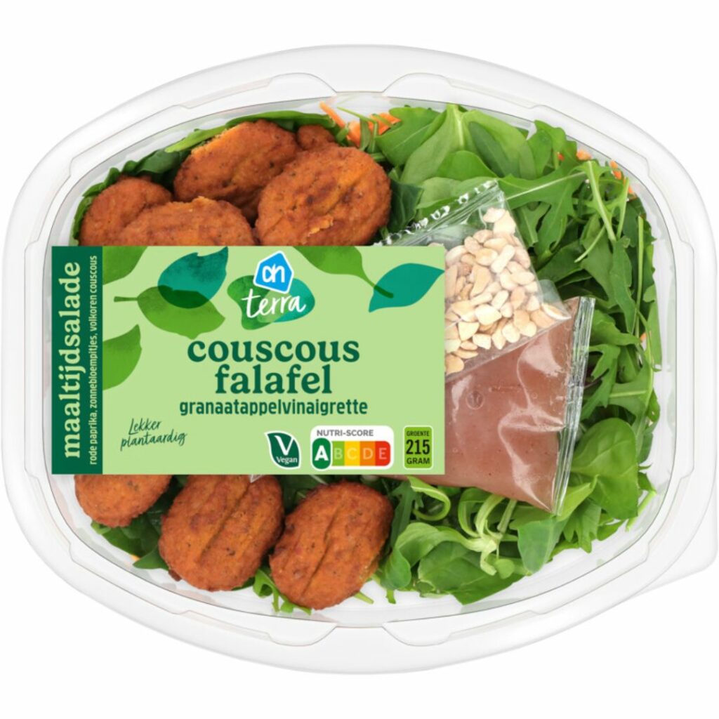 AH Terra Plantaardig maaltijdsalade couscous falafel