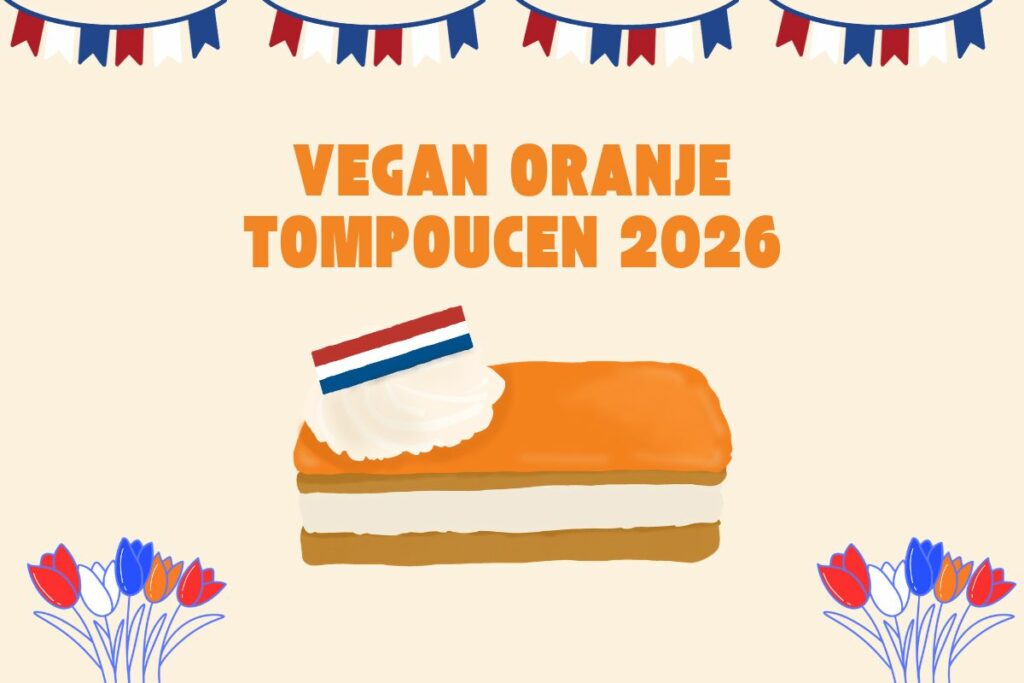 Vegan oranje tompoucen 2026 Koningsdag