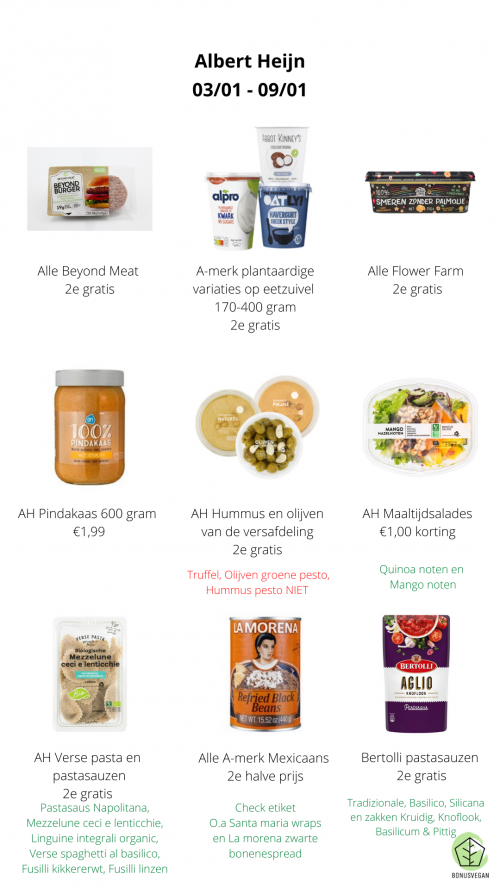 Albert Heijn vegan aanbiedingen