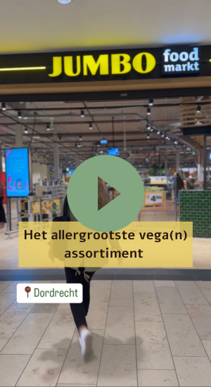 Reel front Jumbo Foodmarkt Dordrecht Instagram Bonusvegan